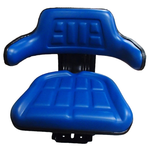 Aftermarket Tractor Seat Blue Waffle Fit Fits Ford FarmTractors Universal Spring Suspension SEQ90-0138 - main